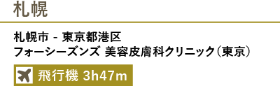 札幌からフォーシーズンズ美容皮膚科クリニックまでのアクセス